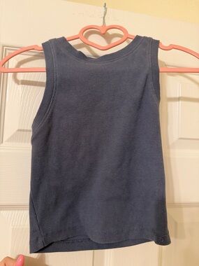 Tilly's Kids Ribbed Tank Top - Slate Blue
